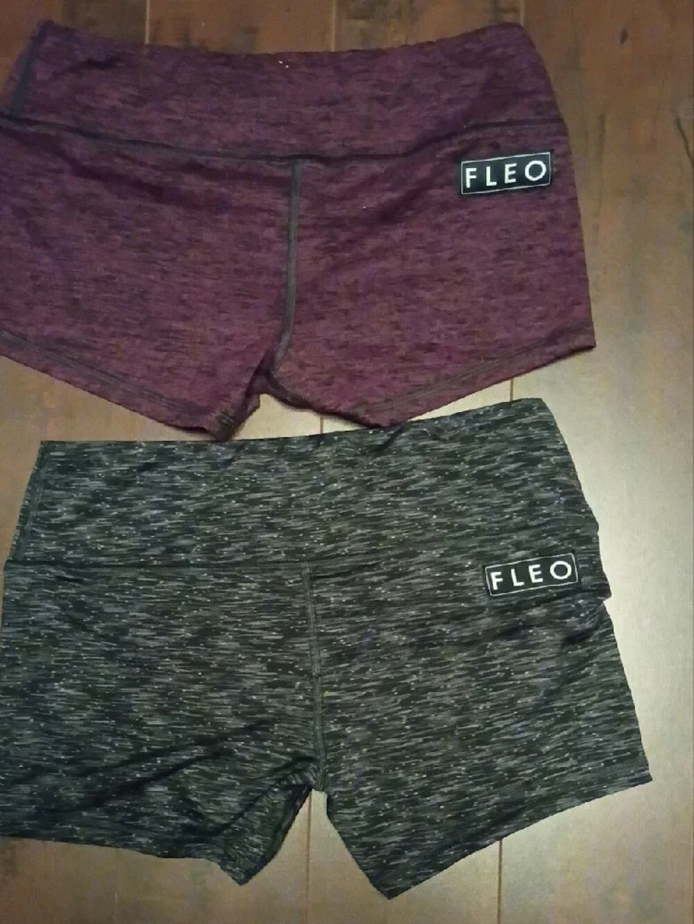Fleo Purple & Charcoal Heather Bike Shorts Duo